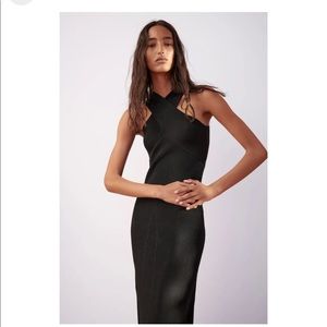 NWOT ZARA black knit maxi dress